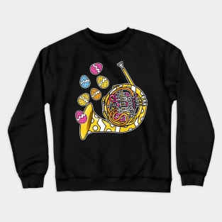 Easter French Horn Hornist Brass Musician Crewneck Sweatshirt